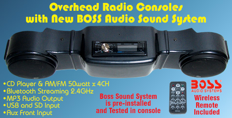 Club Car DS Black Overhead Radio Console #C-5-50 / #C-5-51